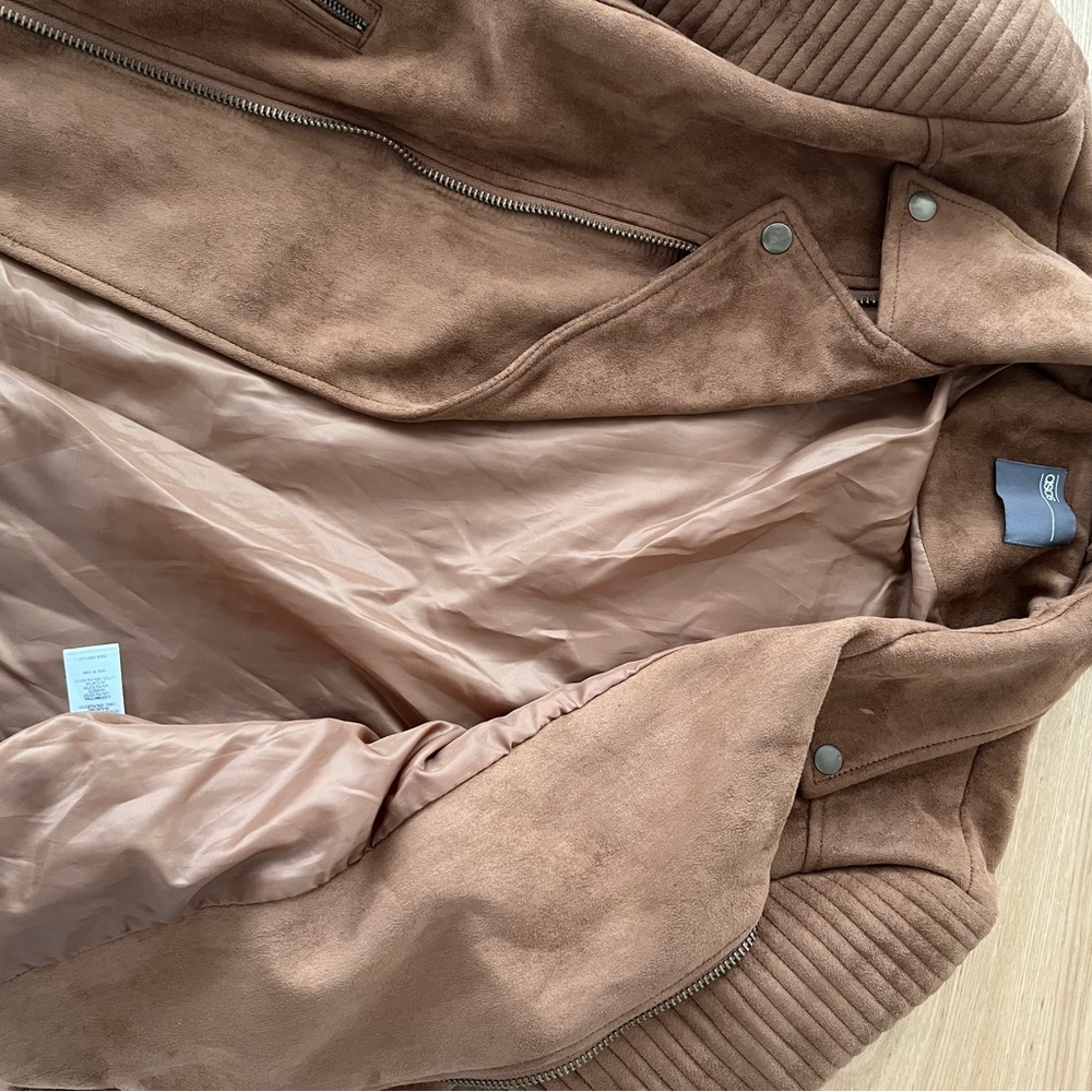 ASOS brown suede biker jacket